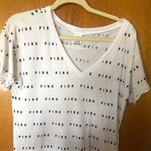 VS pink Size small v neck T-shirt!